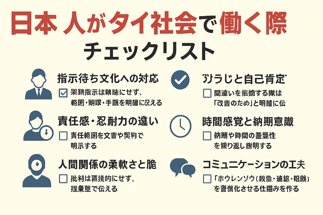 日本人がタイ社会で働く際のチェックリスト