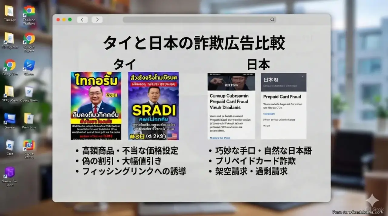 詐欺広告だらけの時代 タイと日本の微妙な違い